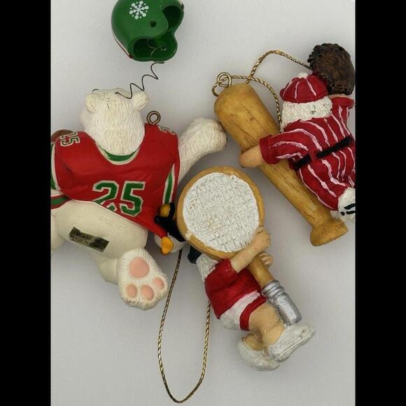 AGC Polar Bear And Santa Claus Baseball /Tennis Ornaments - Picture 4 of 5